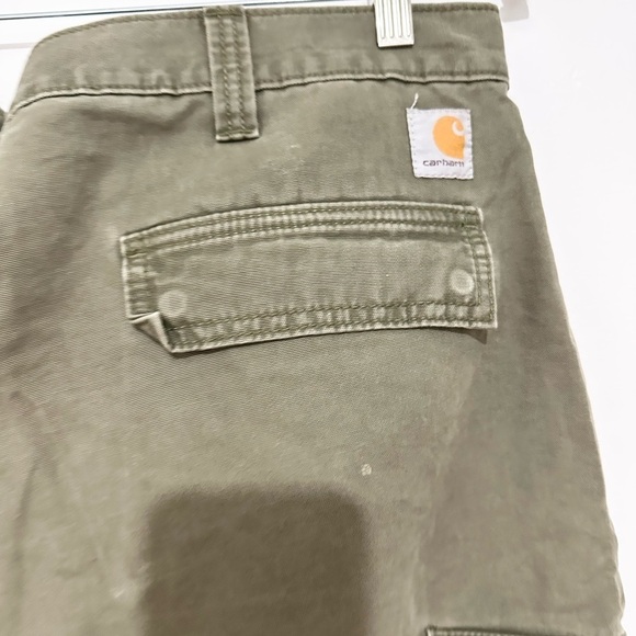 Carhartt Men's Green Cotton Rugged Relaxed Fit Cargo Work Pants Size 44x30 - Picture 3 of 4